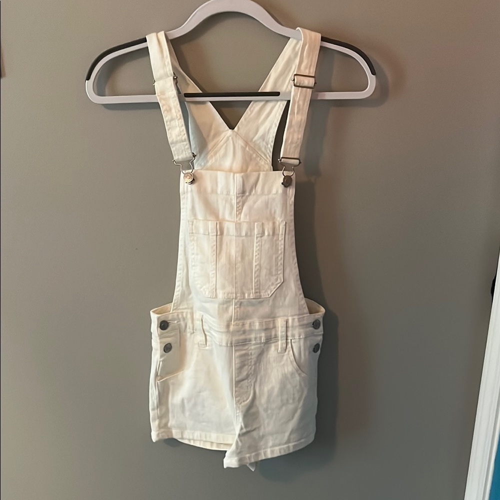 PacSun Cream Denim Overalls